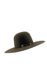 Rock'em 6X Olive Green Beaver Open Crown Felt Cowboy Hat