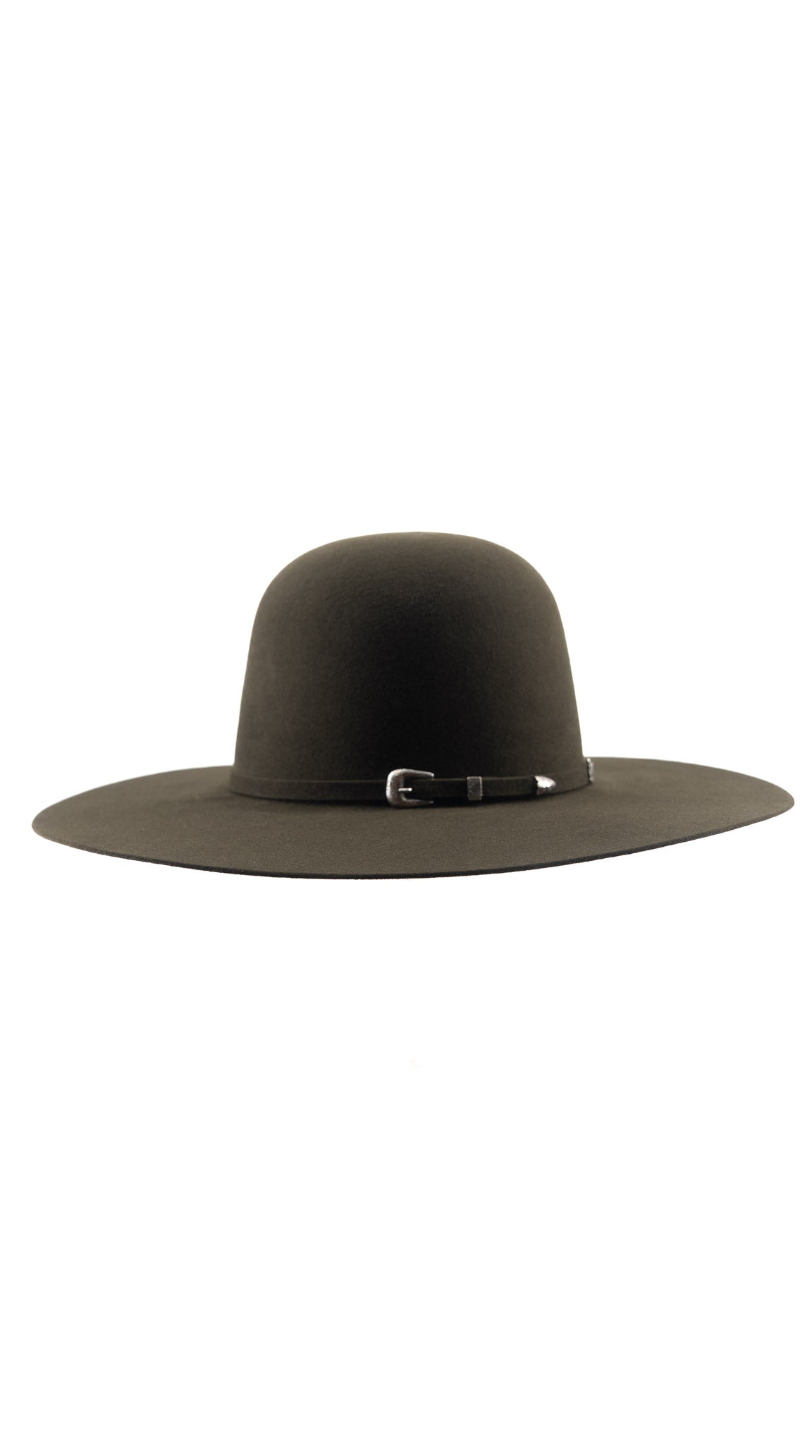 Rock'em 6X Olive Green Beaver Open Crown Felt Cowboy Hat