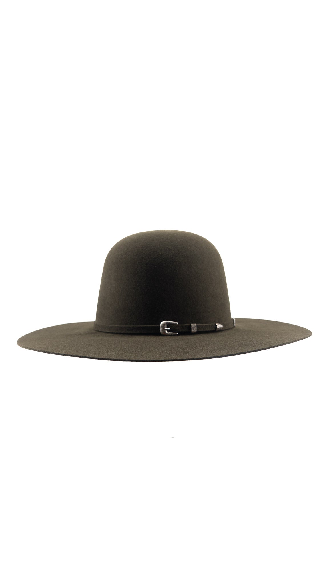 Rock'em 6X Olive Green Beaver Open Crown Felt Cowboy Hat