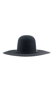 Rock'em 6X Black Beaver Open Crown Felt Cowboy Hat