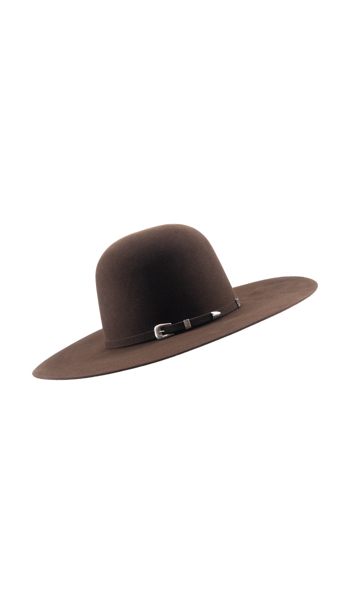 Rock'em 6X Chocolate Beaver Open Crown Felt Cowboy Hat