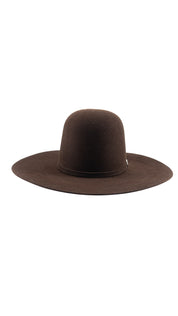 Rock'em 6X Chocolate Beaver Open Crown Felt Cowboy Hat