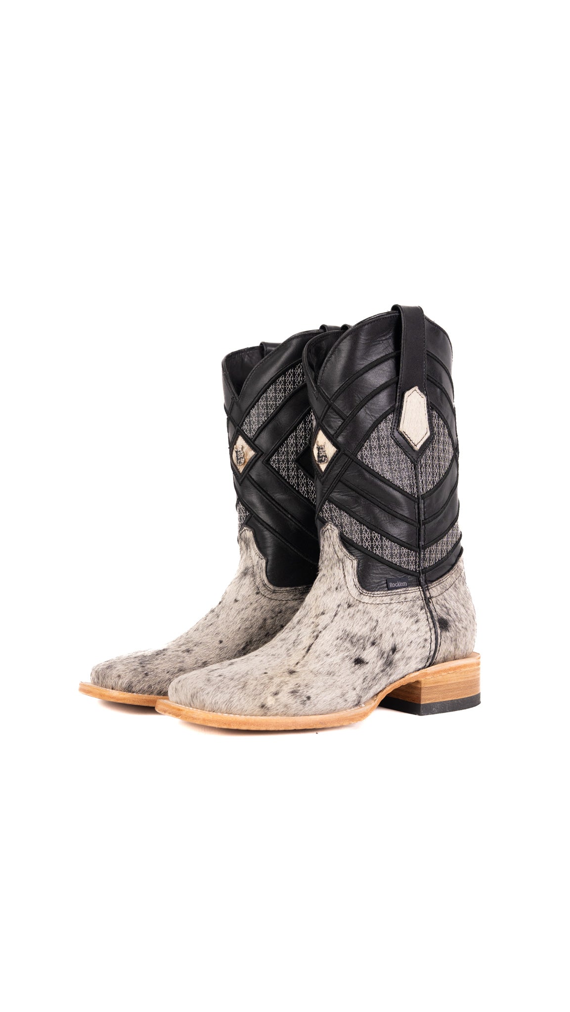 Prescott Cowhide Square Toe Cowboy Boot Size 7 Box YM1