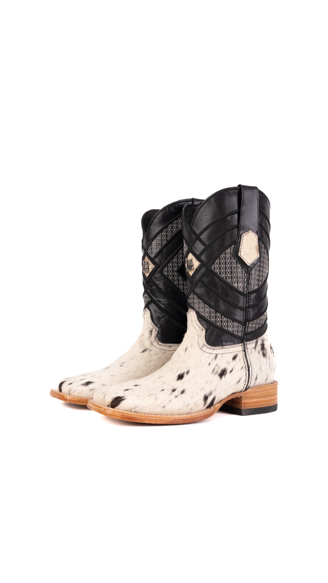 Prescott Cowhide Square Toe Cowboy Boot Size 7 Box YM2