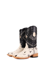 Prescott Cowhide Square Toe Cowboy Boot Size 7 Box YM2