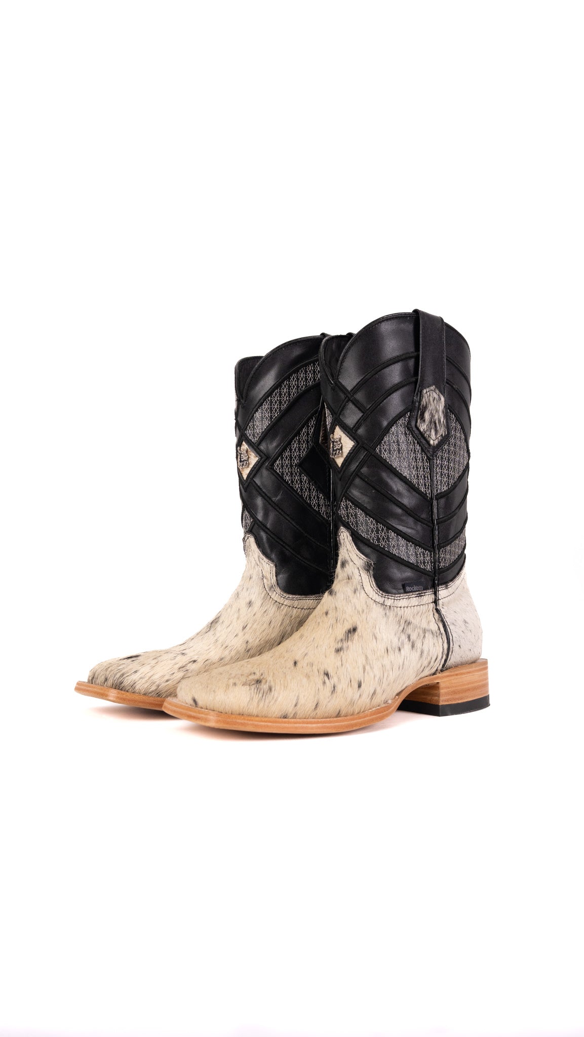 Prescott Cowhide Square Toe Cowboy Boot Size 7.5 Box YM3