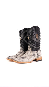 Prescott Cowhide Square Toe Cowboy Boot Size 8 Box YM5