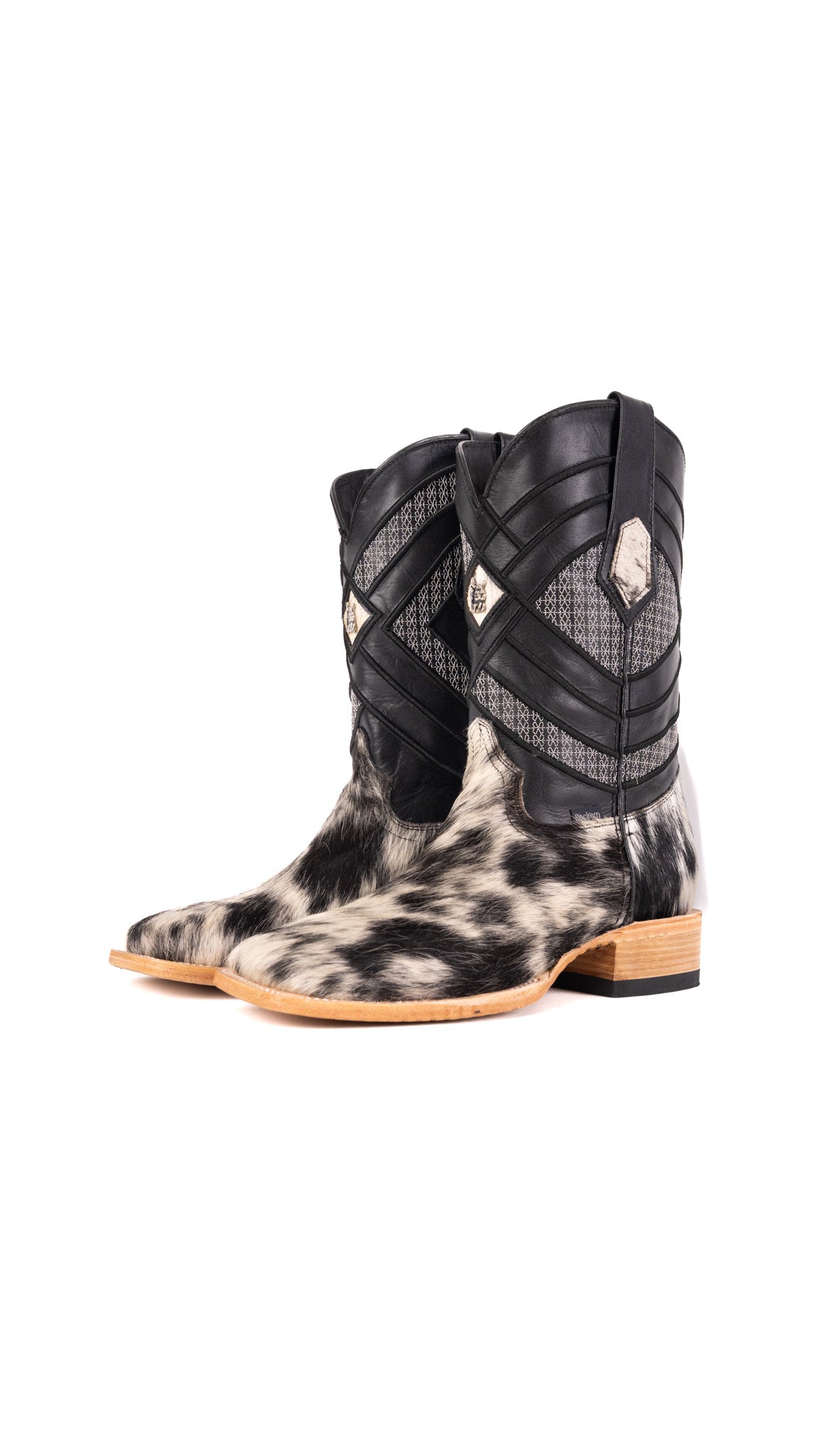Prescott Cowhide Square Toe Cowboy Boot Size 8 Box YM6