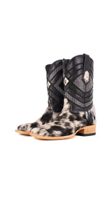 Prescott Cowhide Square Toe Cowboy Boot Size 8 Box YM6