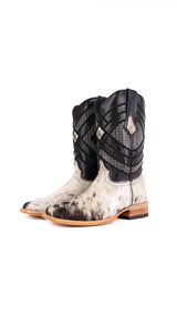 Prescott Cowhide Square Toe Cowboy Boot Size 8.5 Box YM7