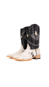 Prescott Cowhide Square Toe Cowboy Boot Size 10.5 Box YM14