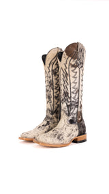 Charlotte Tall Cowhide Square Toe Cowgirl Boot Size 5 Box ZW2