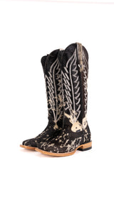Charlotte Tall Cowhide Square Toe Cowgirl Boot Size 6 Box ZW4