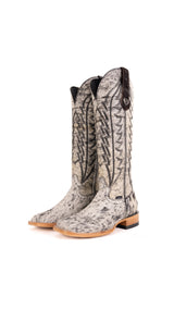 Charlotte Tall Cowhide Square Toe Cowgirl Boot Size 6.5 Box ZW7
