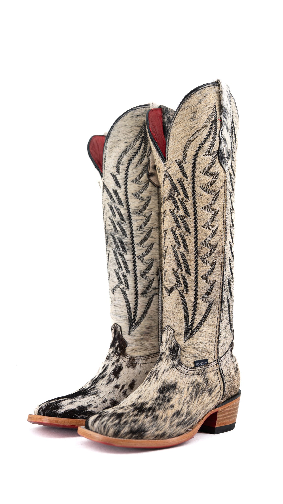 Charlotte Tall Red Bottom Cowhide Snip Toe Cowgirl Boot Size 5 RW22