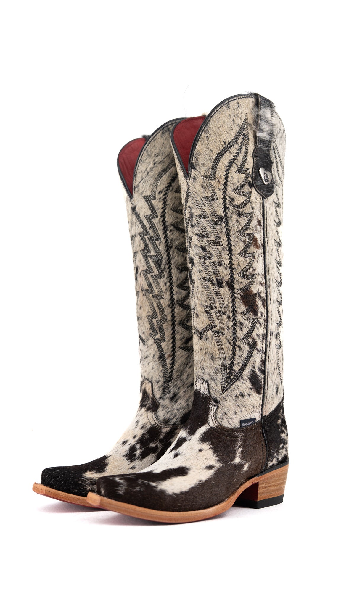 Charlotte Tall Red Bottom Cowhide Snip Toe Cowgirl Boot Size 5 RW23