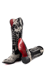 Charlotte Tall Red Bottom Cowhide Snip Toe Cowgirl Boot Size 6.5 RW25