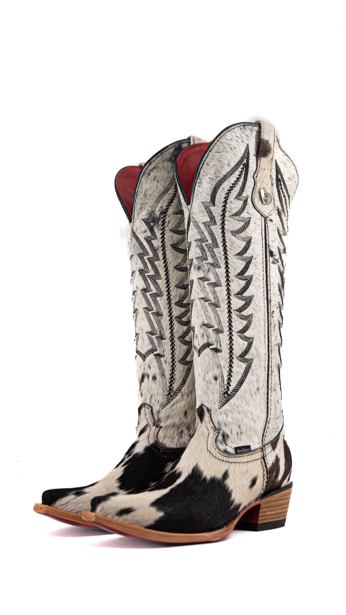Charlotte Tall Red Bottom Cowhide Snip Toe Cowgirl Boot Size 7.5 RW29