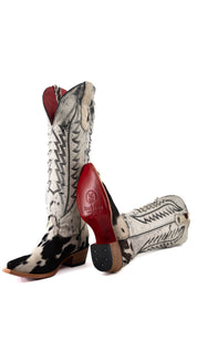 Charlotte Tall Red Bottom Cowhide Snip Toe Cowgirl Boot Size 7.5 RW29