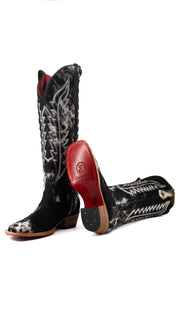 Charlotte Tall Red Bottom Cowhide Snip Toe Cowgirl Boot Size 8 RW33