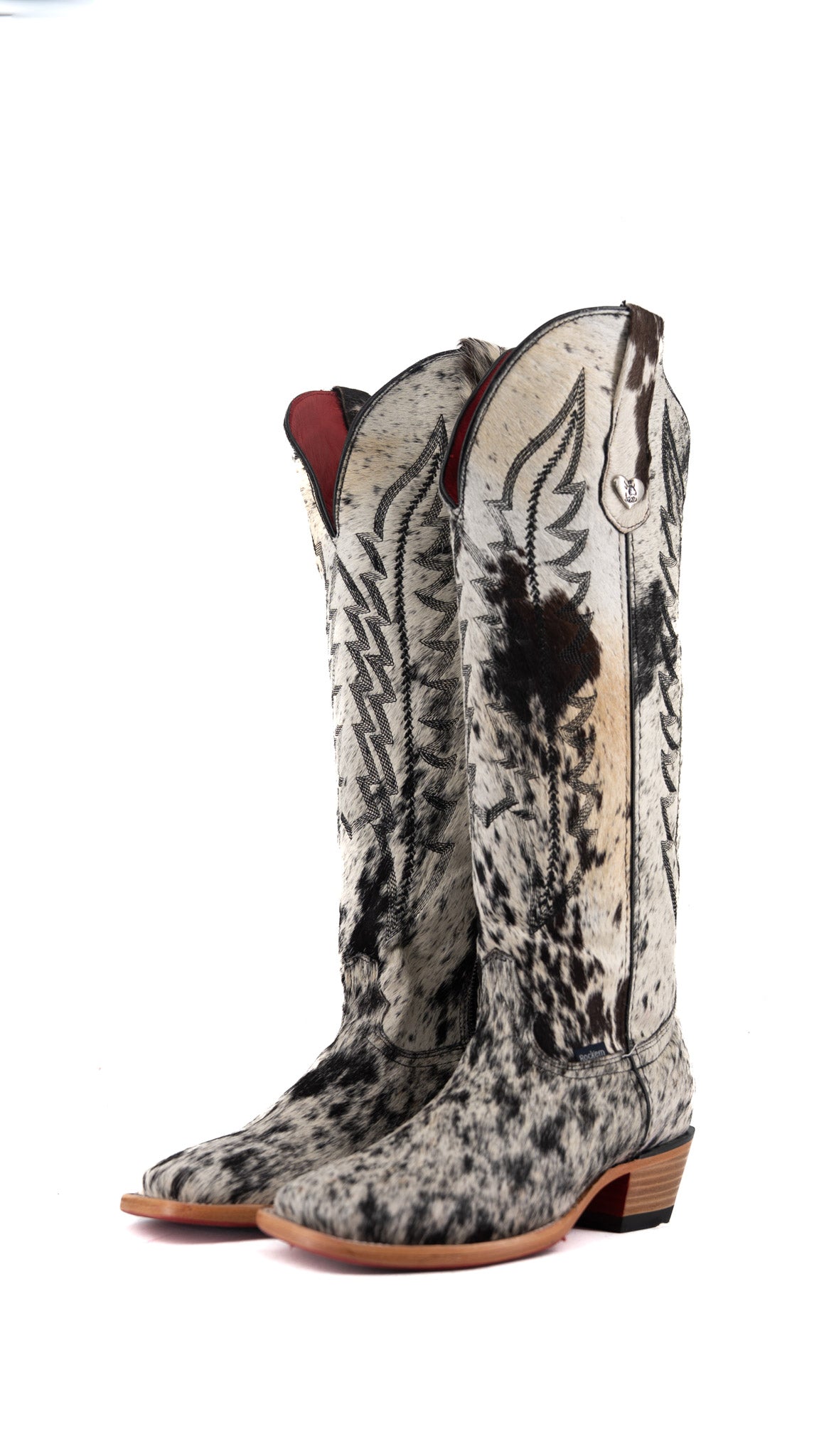 Charlotte Tall Red Bottom Cowhide Snip Toe Cowgirl Boot Size 9 RW35