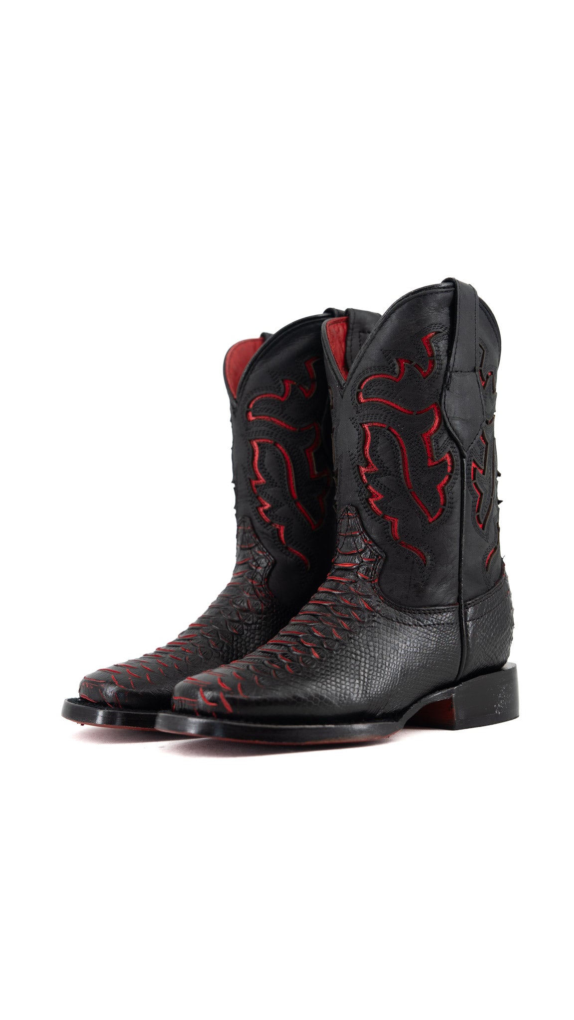 Little Kids Bruce Python Red Bottom Cowboy Boot