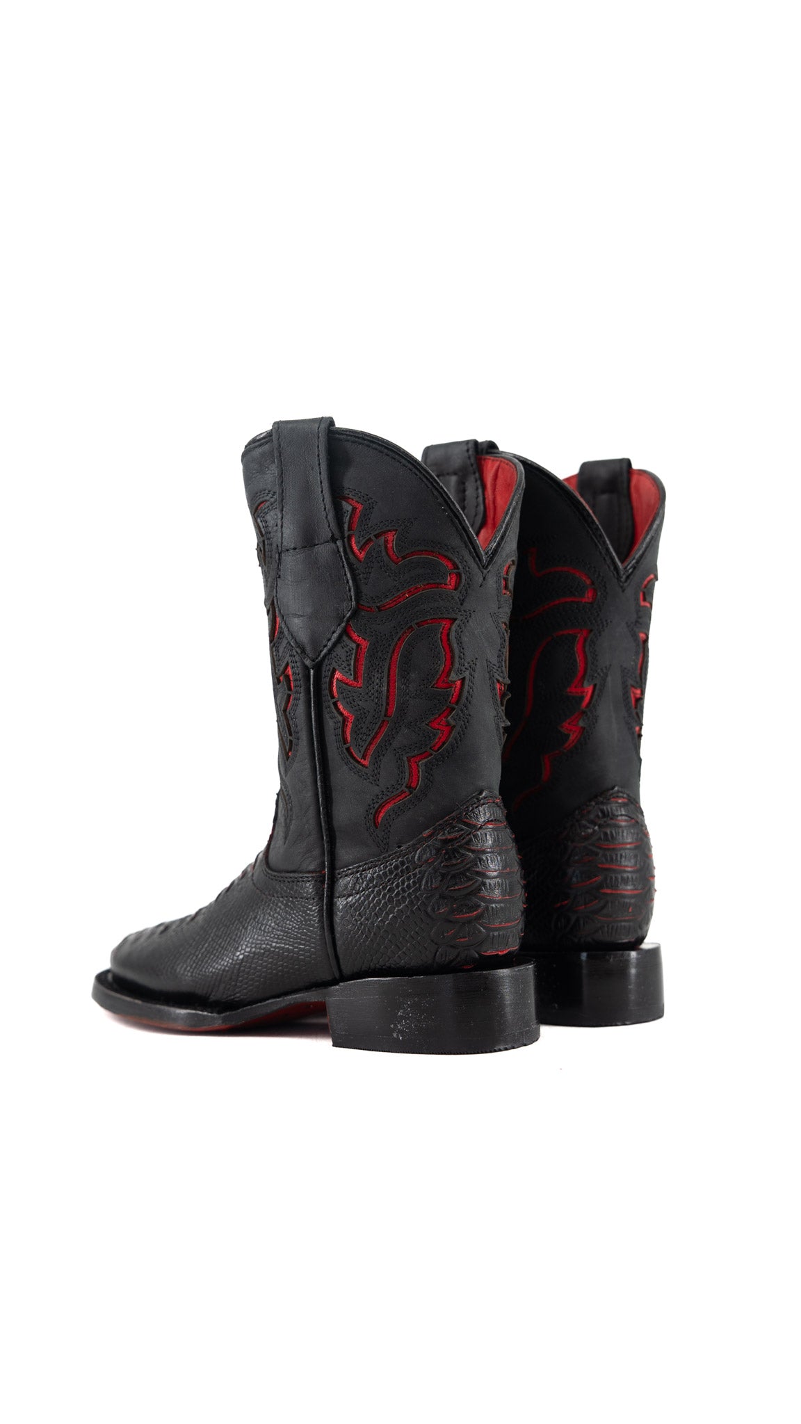 Little Kids Bruce Python Red Bottom Cowboy Boot