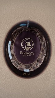 Rock'em 8X Silver Belly Grizzly Fur Open Crown Felt Cowboy Hat