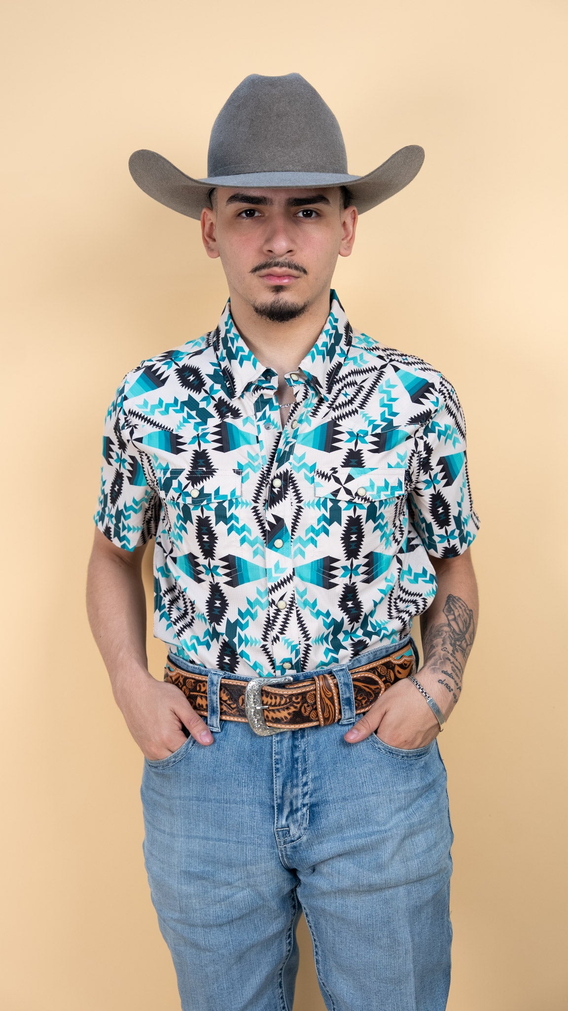 Rock & Roll Short Sleeve Allen Pearl Snap