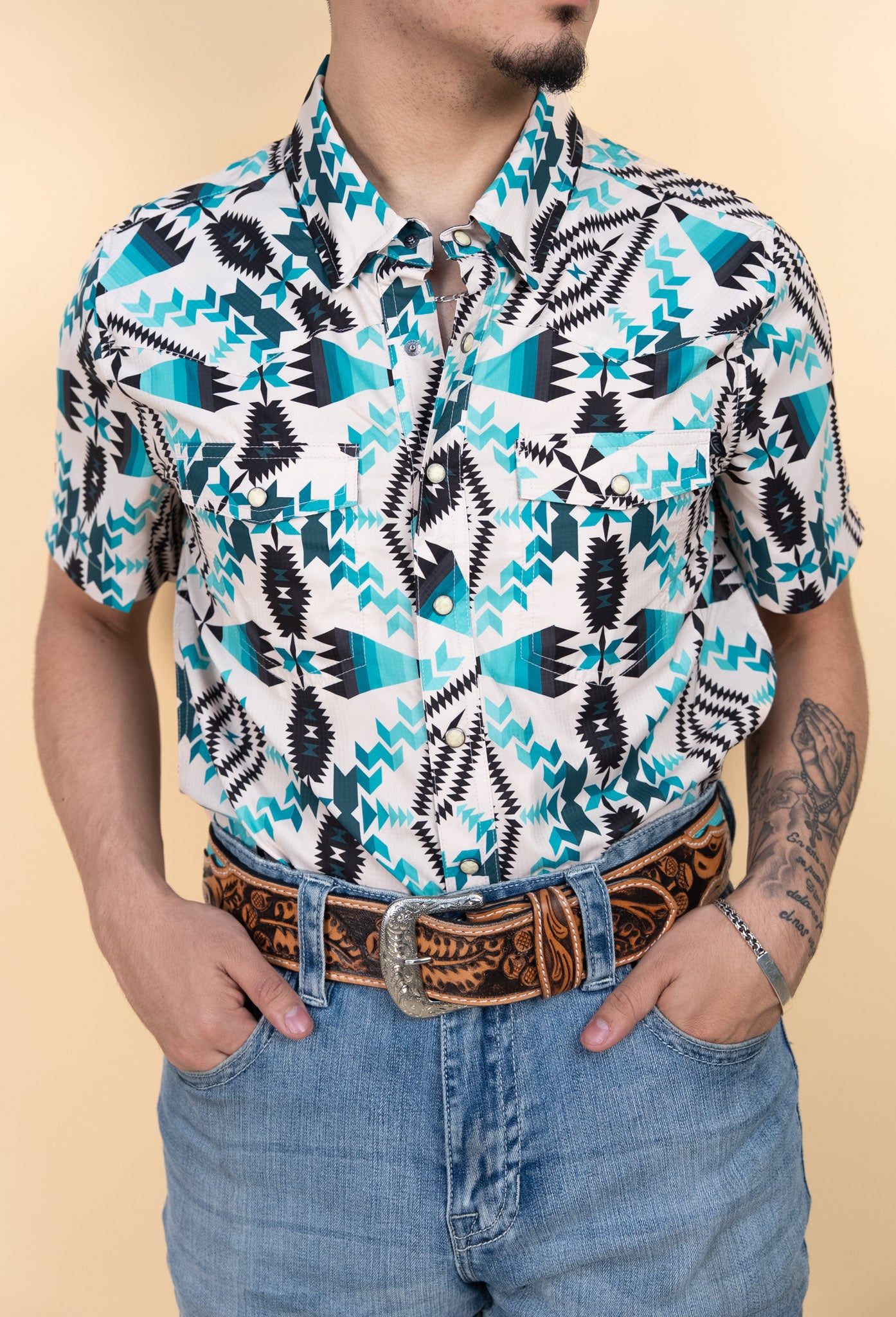 Rock & Roll Short Sleeve Allen Pearl Snap