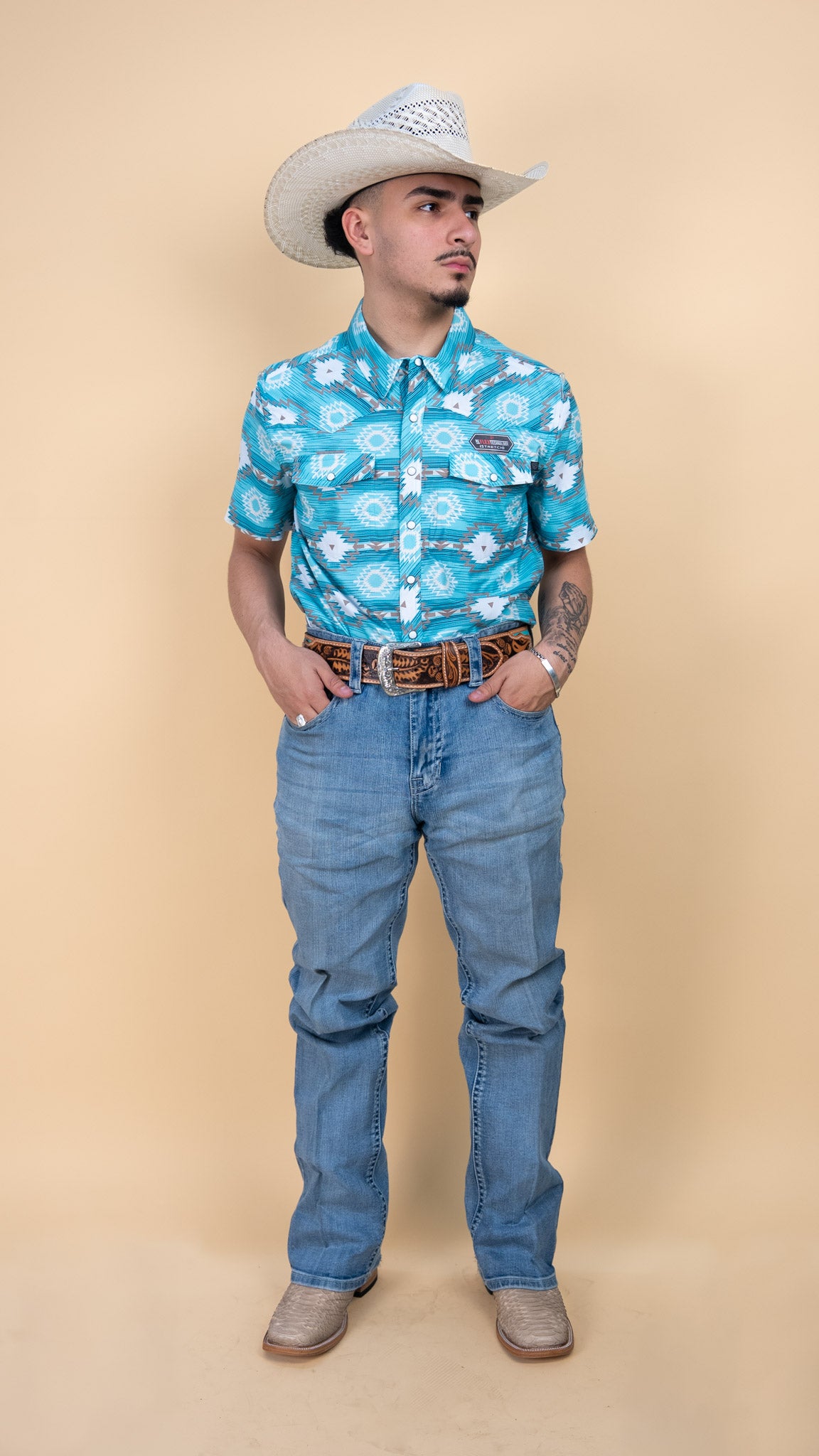 Rock & Roll Short Sleeve Gallup Pearl Snap