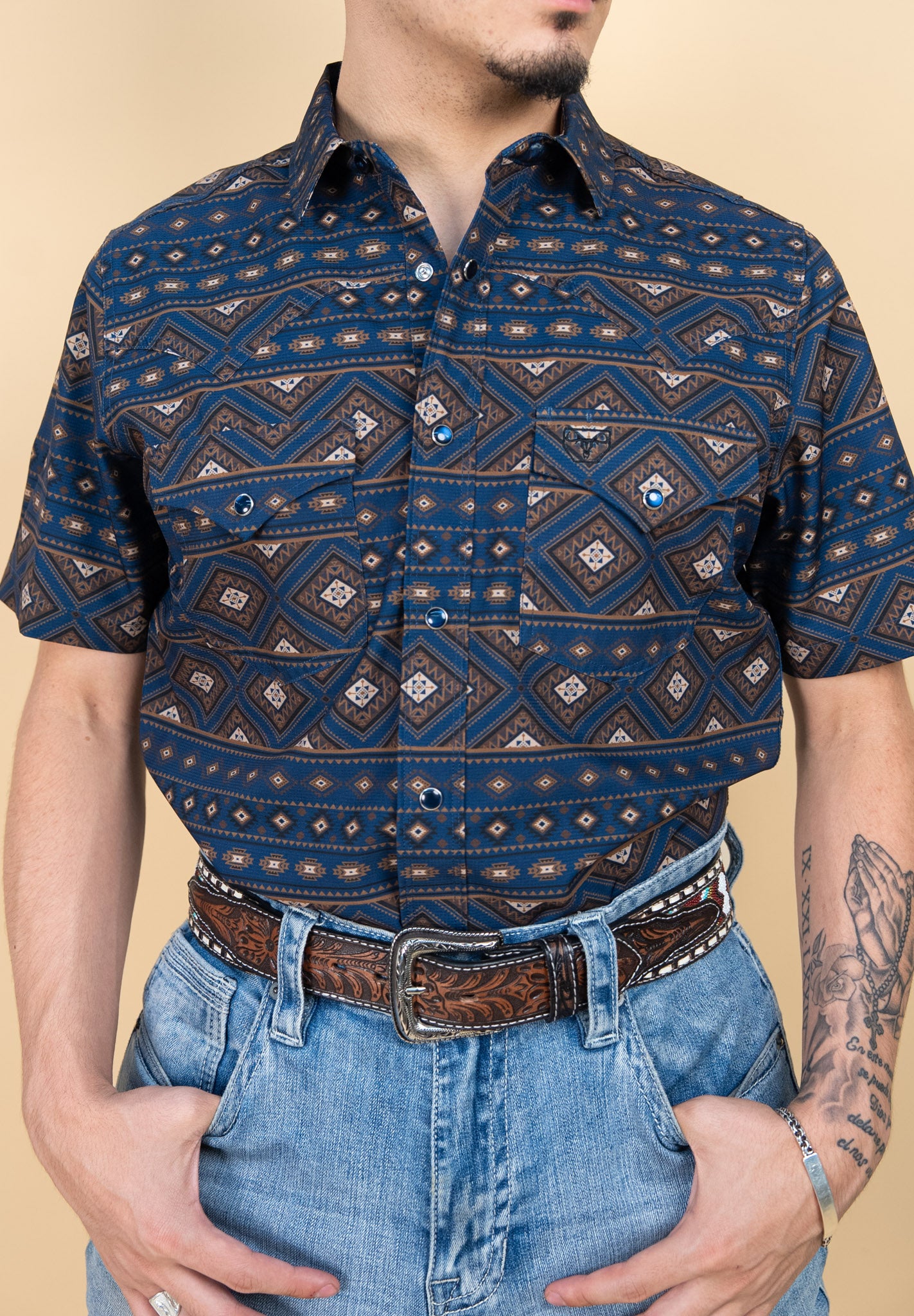 Platini Short Sleeve Mills Pearl Snap