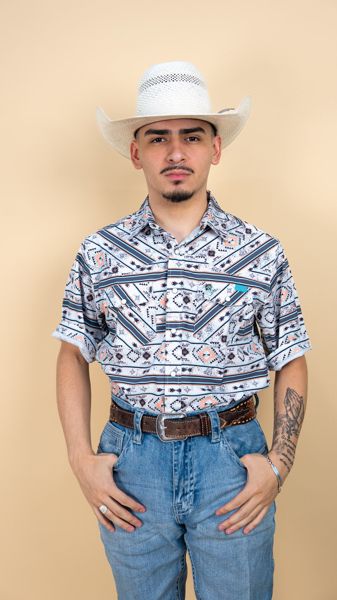 Cuero Line Short Sleeve Cade Pearl Snap