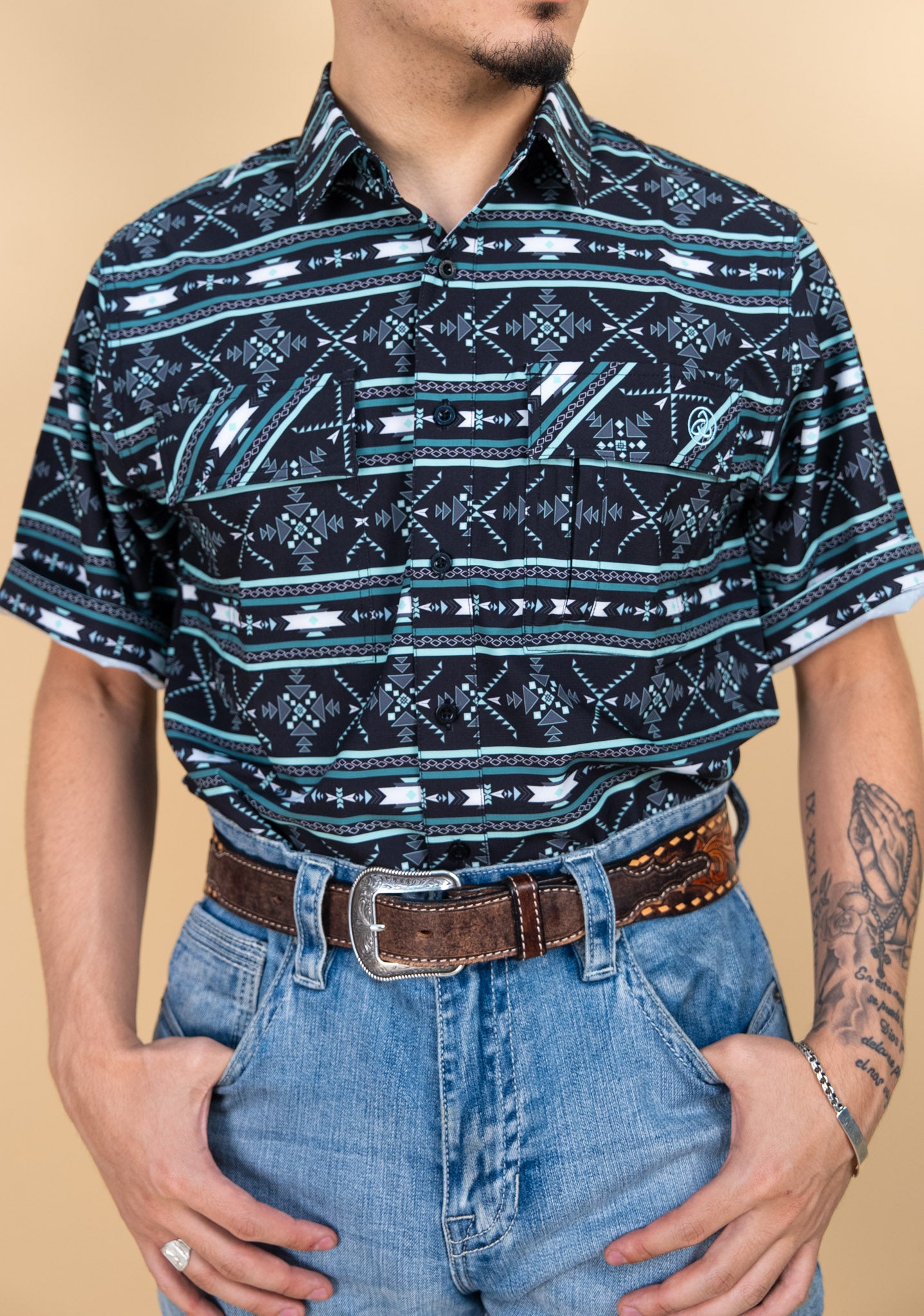 Cuero Line Short Sleeve Purdy Button Up