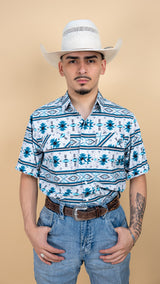 Cuero Line Short Sleeve Mark Button Up