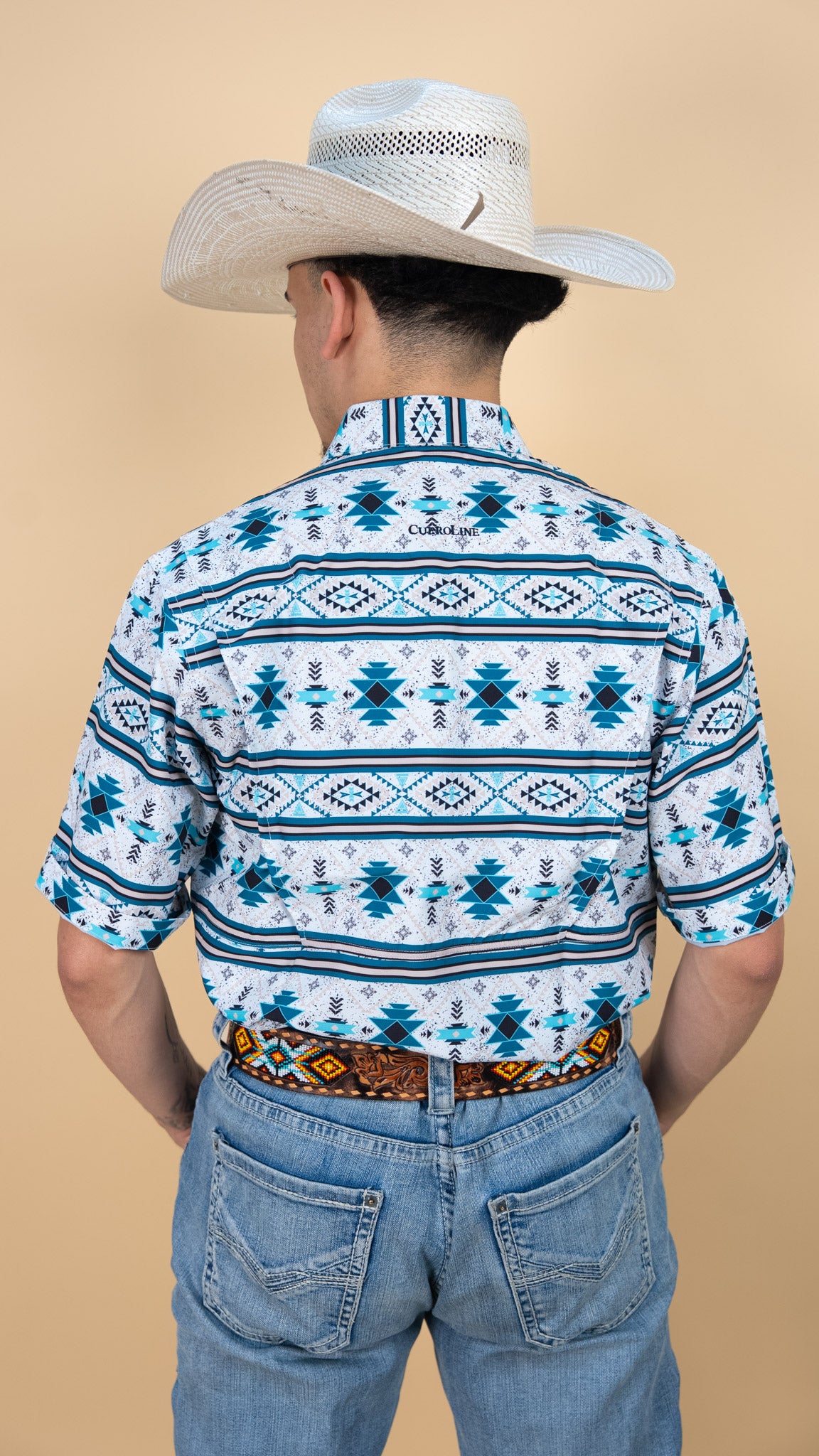 Cuero Line Short Sleeve Mark Button Up