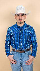 Rock & Roll Long Sleeve Aztec Tek Pearl Snap