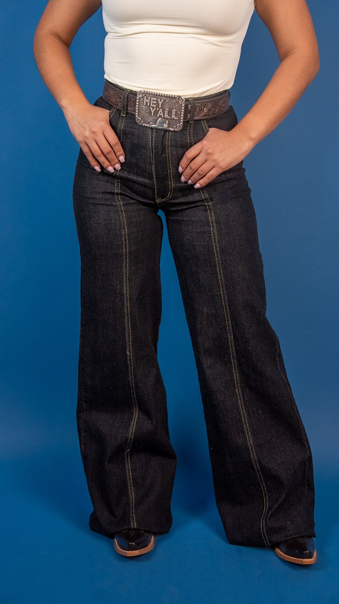 Jane Seam Wide-Leg Jeans