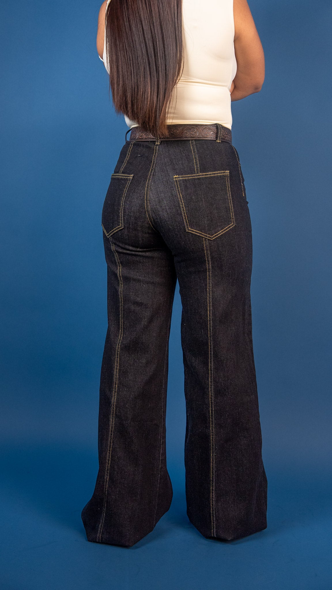 Jane Seam Wide-Leg Jeans