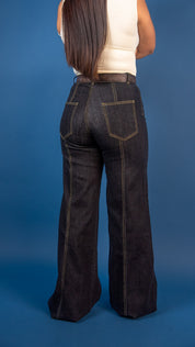 Jane Seam Wide-Leg Jeans