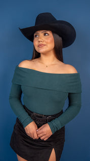 Cozy Ribbed Off-the-Shoulder Top