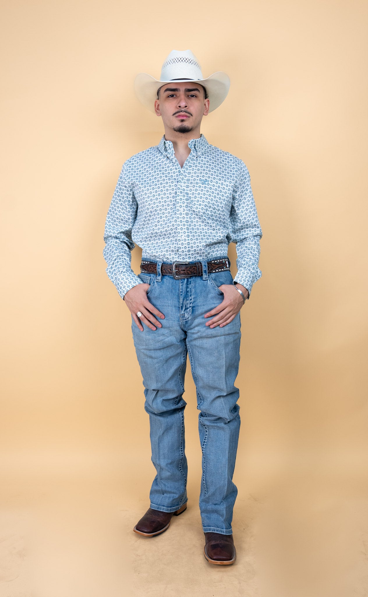 Platini Long Sleeve Pline Button Up