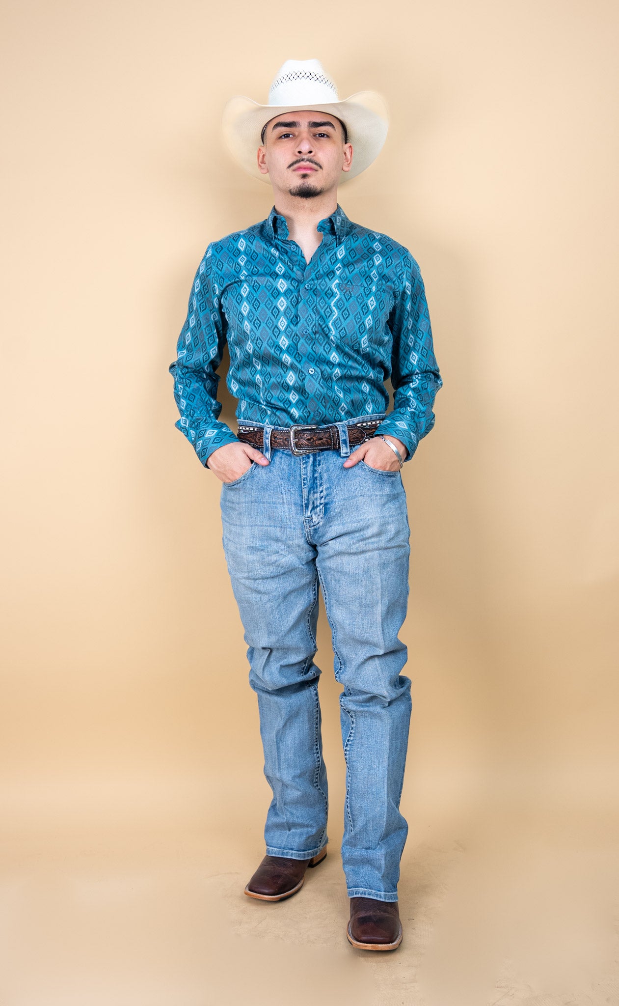 Platini Long Sleeve Peart Button Up