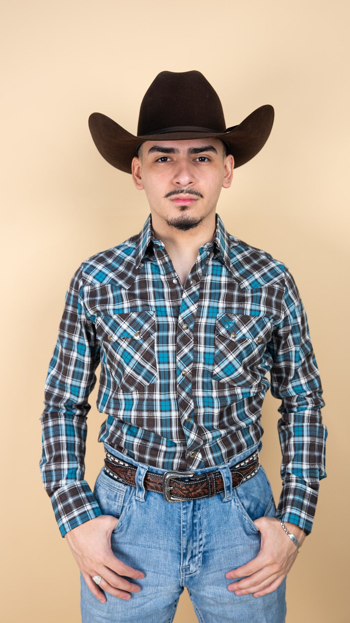 Platini Long Sleeve Farmer Pearl Snap