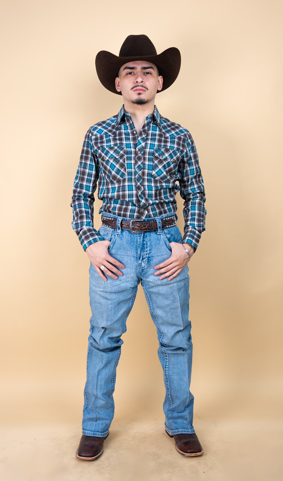 Platini Long Sleeve Farmer Pearl Snap