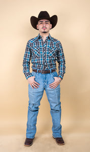 Platini Long Sleeve Farmer Pearl Snap