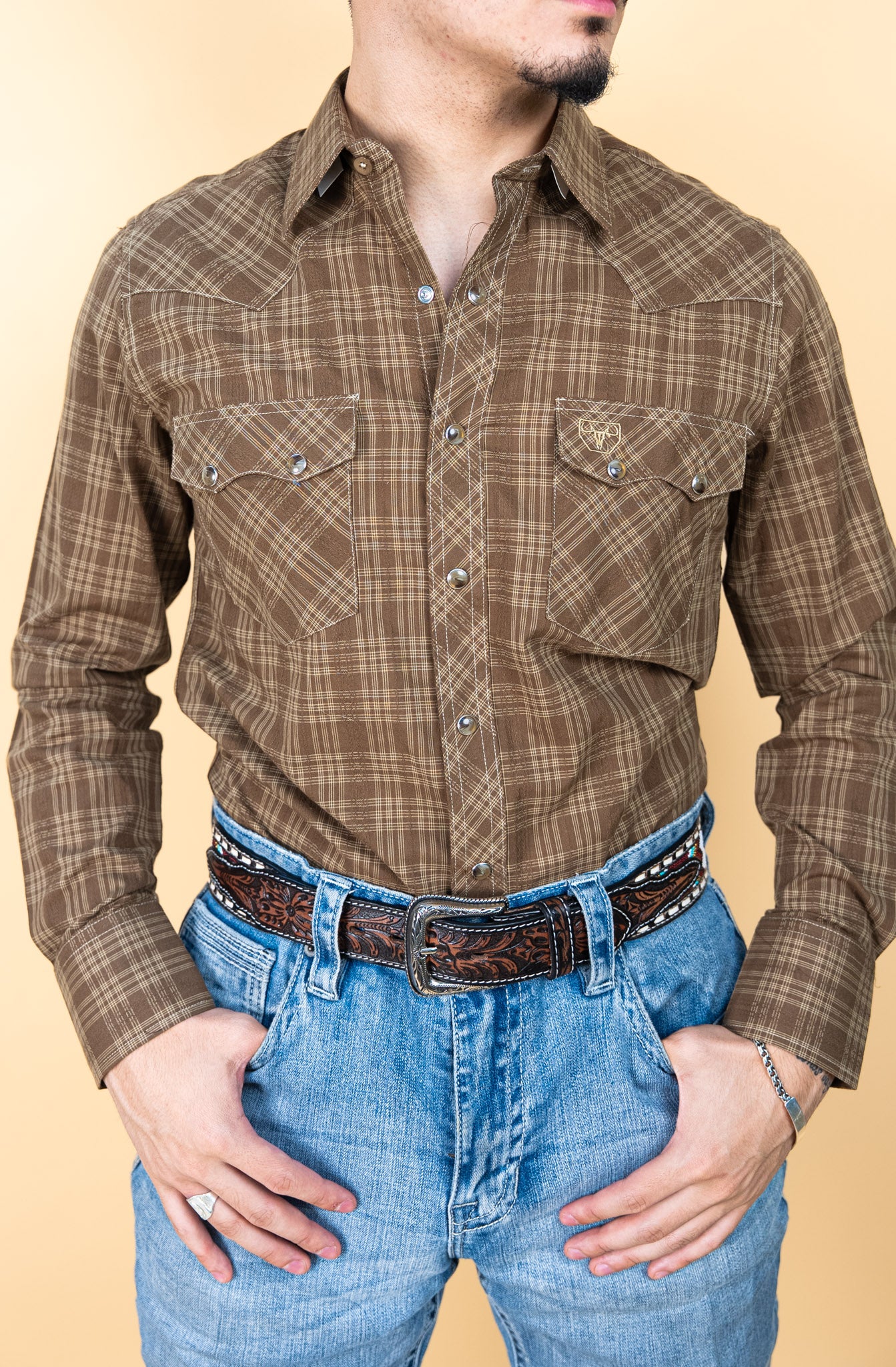 Platini Long Sleeve Barron Pearl Snap
