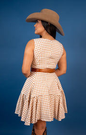 Willow Gingham Mini Flare Dress