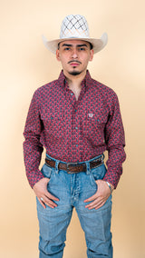 Panhandle Long Sleeve Copper Button Up