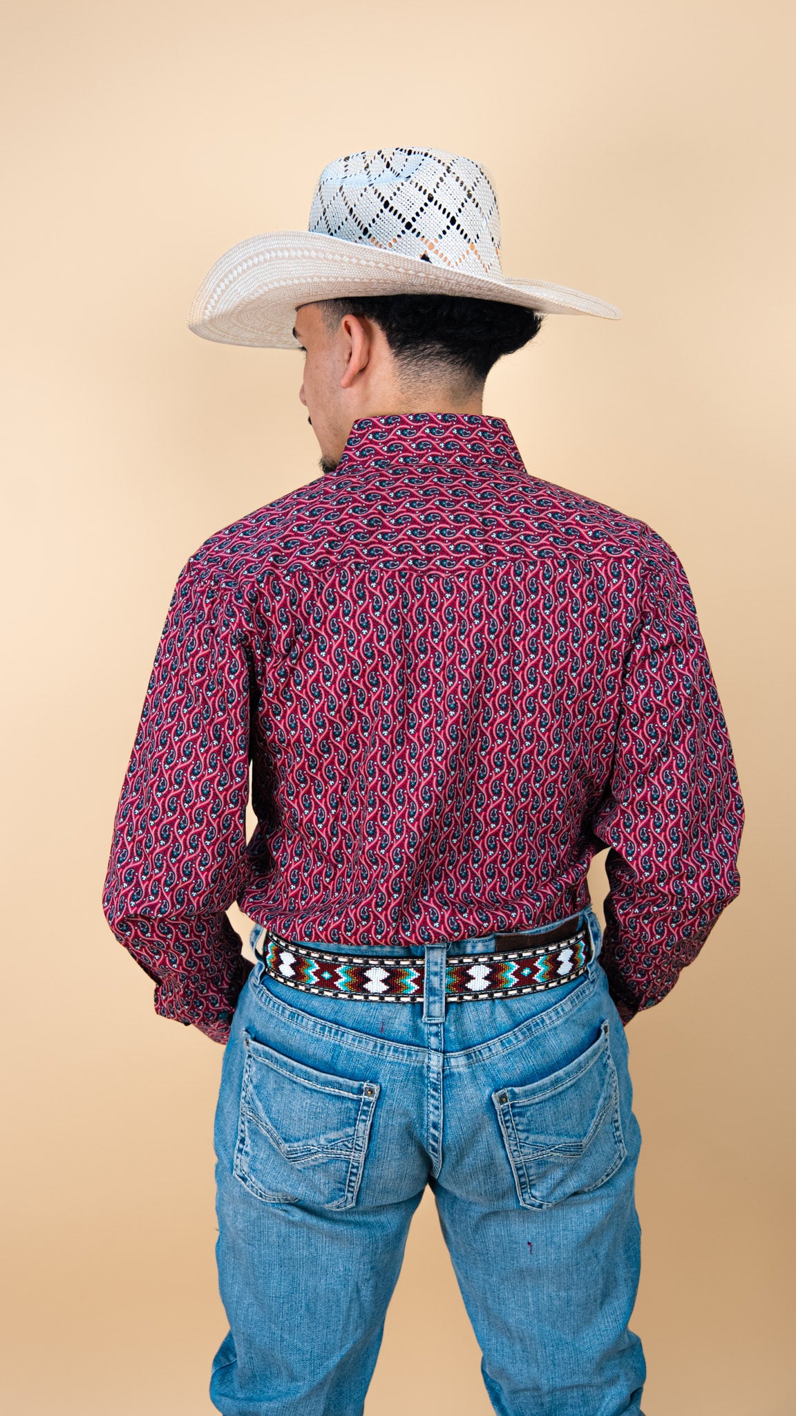 Panhandle Long Sleeve Copper Button Up